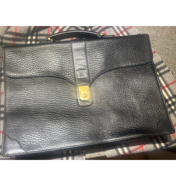 Burberry Black Leather Briefcase - Picture 1 of 4